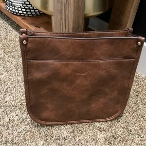 Elegant Brown Leather Crossbody Bag